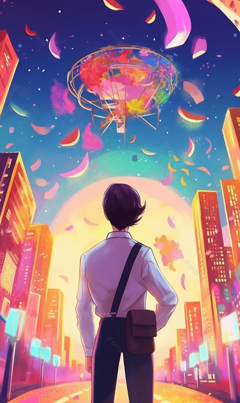 一副男孩仰望天空宇宙星球的插画,插画/手绘图,插画/手绘图库,插画/手绘图下载,插画/手绘